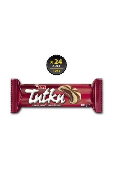 Tutku Kakao Kremalı Mozaik Bisküvi 100 g x 24 Adet