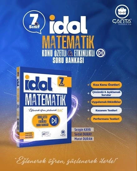 Çanta Yayınları 7. Sınıf İdol Matematik Konu Özetli Etkinlikli Soru Bankası