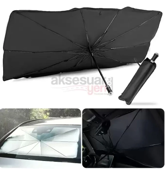 Megane 4 Uyumlu Oto Ön Cam Şemsiye Güneşlik – Katlanabilir UV ve Isı Koruyucu Güneş Perdesi - 3