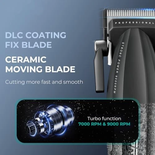 VGR V-640 Profesyonel Saç Kesme Makinesi – 9000 RPM, Paslanmaz Çelik, USB Şarj - 3