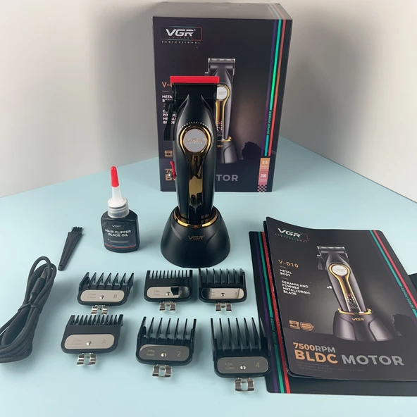 VGR V-010 Profesyonel Saç Kesme Makinesi - Güçlü ve Hassas Kesim Deneyimi ( Gold ) - 7