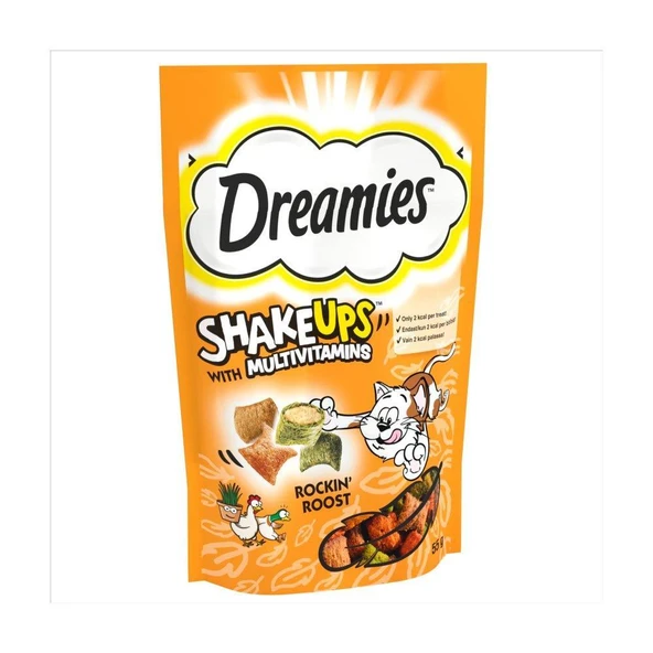 Dreamies Shakeups Multivitaminli Kedi ve Yavru Kedi Ödül Maması 55 Gr ürün görseli 1