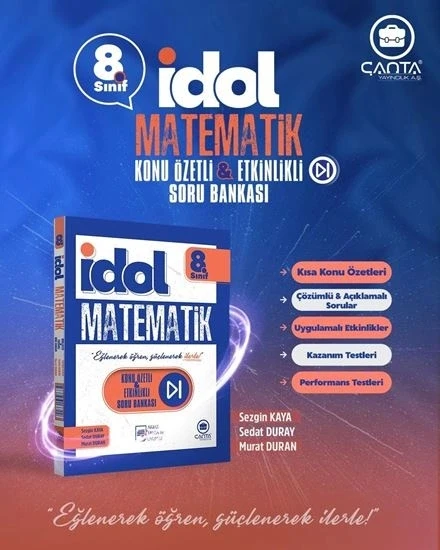 Çanta Yayınları 8. Sınıf İdol Matematik Konu Özetli & Etkinlikli Soru Bankası ürün görseli