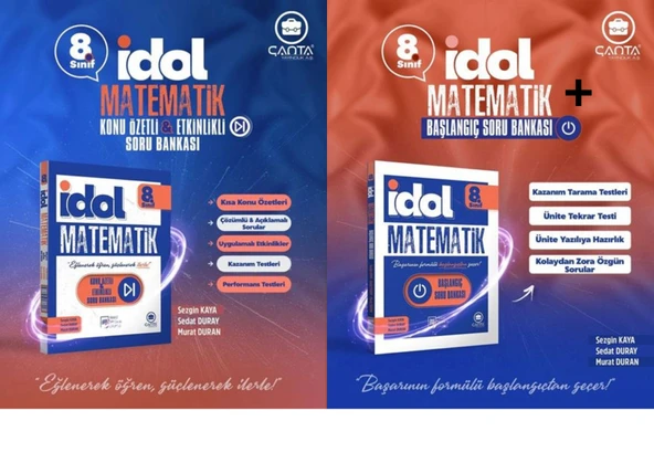 Çanta Yayınları 8. Sınıf İdol Matematik Konu Özetli & Etkinlikli ve Başlangıç Soru Bankası ürün görseli