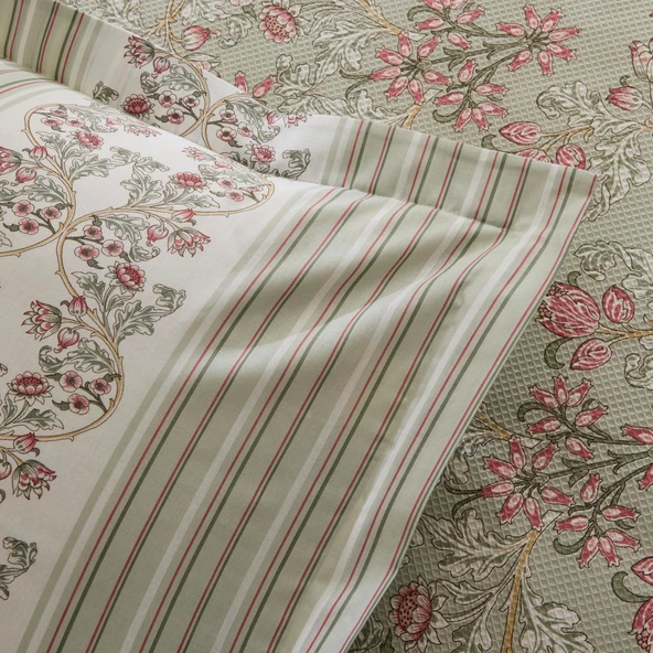 Karaca Home Empres %100 Pamuk Tek Kişilik Pike Takımı Adaçayı - Resim 3