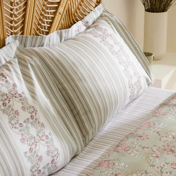 Karaca Home Empres %100 Pamuk Tek Kişilik Pike Takımı Adaçayı - Resim 2