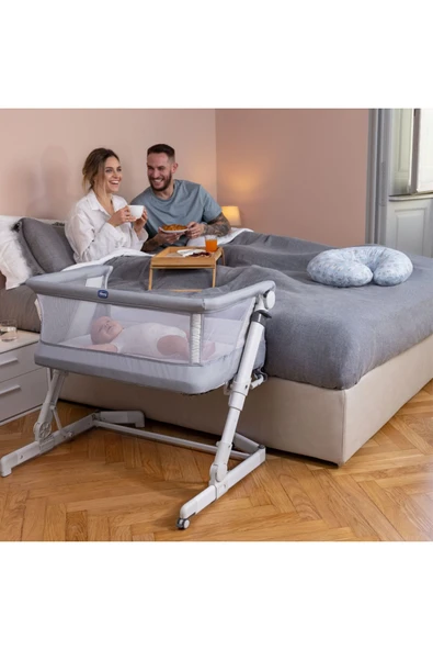 Chicco Next2me Pop-up Anne Yanı Beşik- Grey Mist - Resim 8
