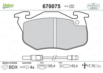 DISK FREN BALATA ON RENAULT R9/R11/R19/R21/CLIO I/EXPRESS/PEUGEOT 106 II/205/206/305/309/405/CITROEN SAXO/ZX ürün görseli
