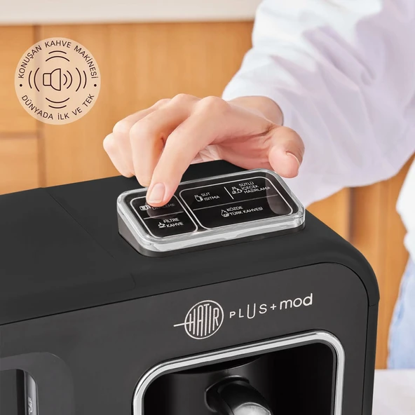 Karaca Hatır Plus 5 in 1 Konuşan Közde ve Sütlü Türk Kahvesi ve Filtre Kahve Makinesi Black Chrome - Resim 5