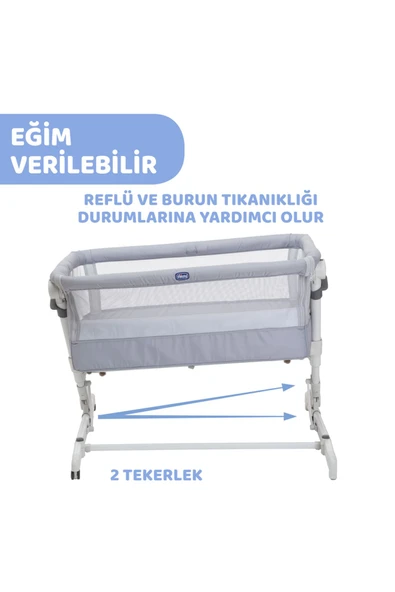 Chicco Next2me Pop-up Anne Yanı Beşik- Grey Mist - Resim 5