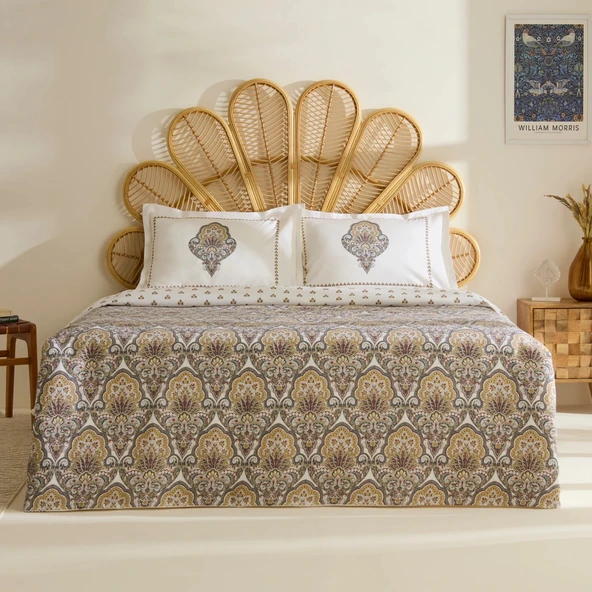 Karaca Home Cherly %100 Pamuk Tek Kişilik Pike Takımı Hardal ürün görseli 1