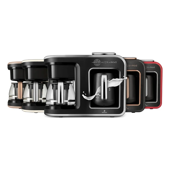 Karaca Hatır Plus 5 in 1 Konuşan Közde ve Sütlü Türk Kahvesi ve Filtre Kahve Makinesi Cool Gray - 2