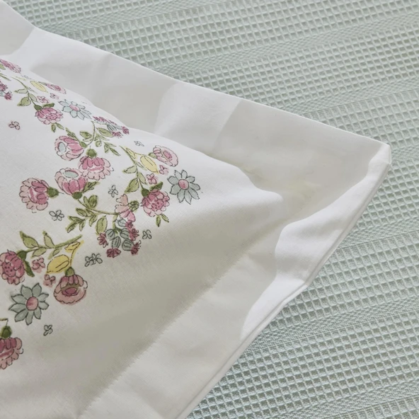 Karaca Home Roshell %100 Pamuk Tek Kişilik Pike Takımı Adaçayı - Resim 8