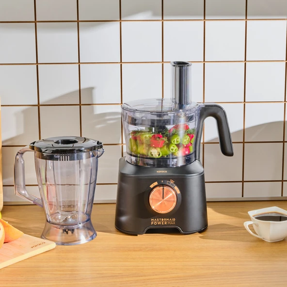 Karaca Gurme Luxury 2.0 Elektrikli Evlilik Paketi Tost, Kahve, Çay Makinesi ve Mutfak Robotu Black Copper - 4