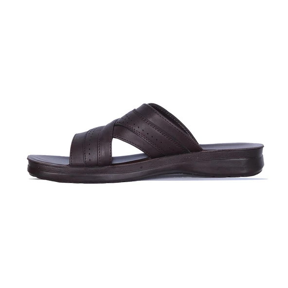 Ayakcenter 158-1 Soylu Kahve Günlük Yazlık Erkek Terlik - Resim 2