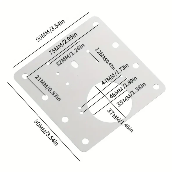Paslanmaz Çelik Menteşe Onarım Plakası - 6