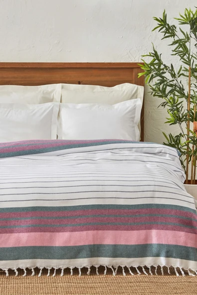 Karaca Home Luis Çift Kişilik Peştamal Pike Fuşya - Resim 2