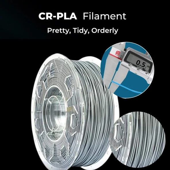 Creality Cr-Pla Gümüş 3D Yazıcı Filament 1.75mm - Resim 4