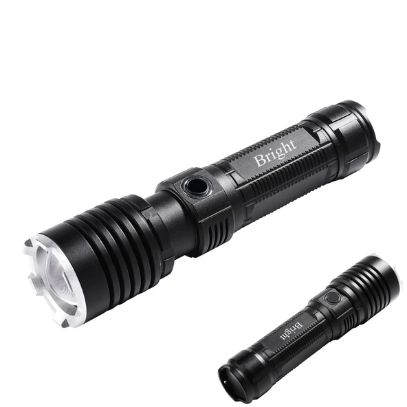 Bright Ght-5761 Xp90 Led 3 Mod Zoomlu Yağmur Suyu Geçirmez Şarjlı El Feneri 26650 Pilli - 3