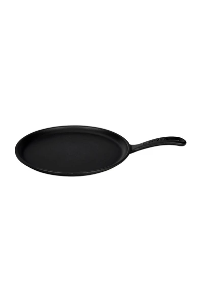 Lava Döküm Yuvarlak Pizza Krep Pankek Tavası Döküm Demir Yekpare Saplı Çap(Ø)20cm. - 1