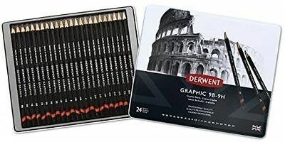 Derwent Graphic dereceli kalem seti 24'Lü Teneke Kutu ürün görseli 1