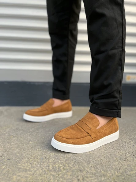 JET-180 Estilo X Bağcıksız Süet Erkek Günlük Spor Klasik Ayakkabı SBT - Taba - Resim 2