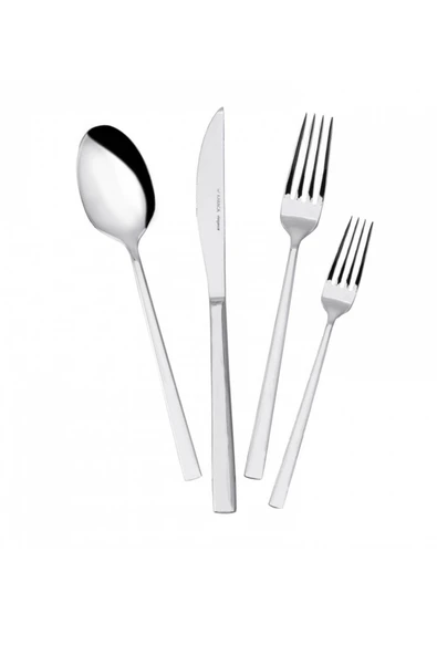 Milas 6 Kişilik 24 Parça Çatal Kaşık Bıçak Seti - 2