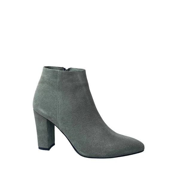 Hobby 261982 Hakiki Süet Kadın Topuklu Bot - Resim 6