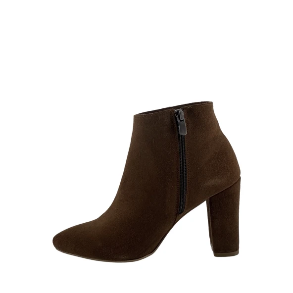 Hobby 261982 Hakiki Süet Kadın Topuklu Bot - Resim 12
