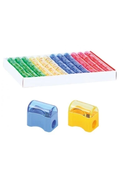 Öğrenci Kalemtraşı Kapaklı (72 Lİ PAKET) Toptan Kalemtraş