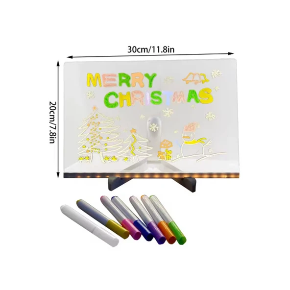 12 Inc Led Işıklı Çizim Tahtası Ayarlanabilir Stant Ve Kalemleri İle - 5