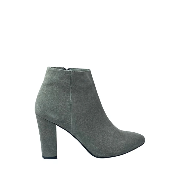 Hobby 261982 Hakiki Süet Kadın Topuklu Bot - Resim 5