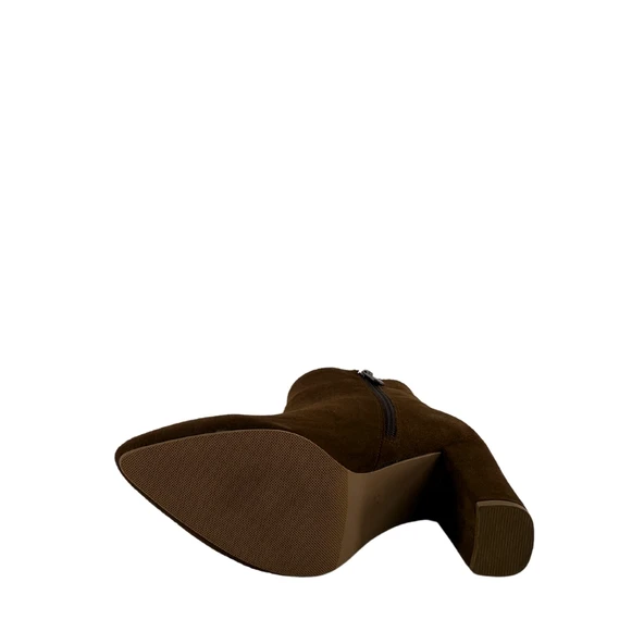 Hobby 261982 Hakiki Süet Kadın Topuklu Bot - Resim 11