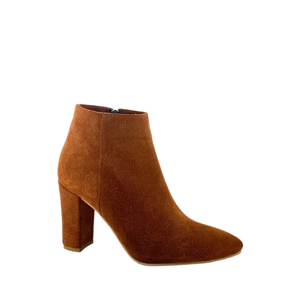 Hobby 261982 Hakiki Süet Kadın Topuklu Bot - Resim 2