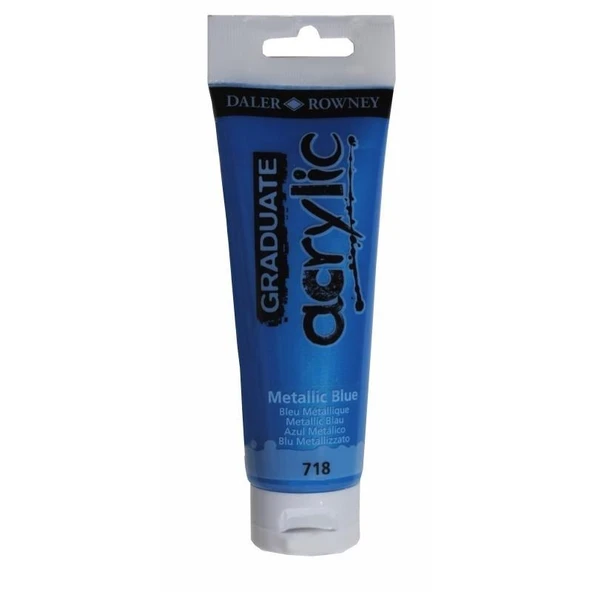 Daler Rowney Graduate718   Akrilik Boya 120ml Metallic Blue - 1