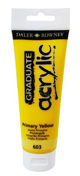 DALER ROWNEY 603 GRADUATE AKRİLİK BOYA PRİMARY YELLOW 120 ML ürün görseli