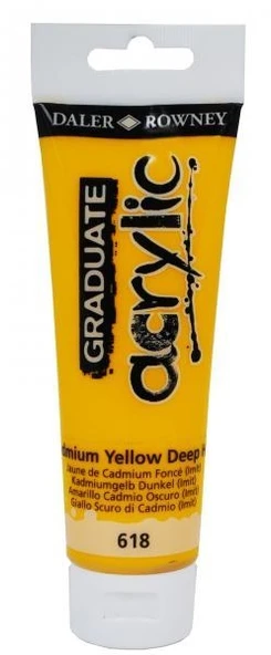 DALER ROWNEY 120 ML GRADUATE AKRİLİK BOYA 618 CADMİUM YELLOW DEEP HUE ürün görseli