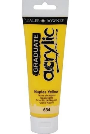 Daler Rowney Graduate Akrilik Boya 120ml 634 Naples Yellow ürün görseli