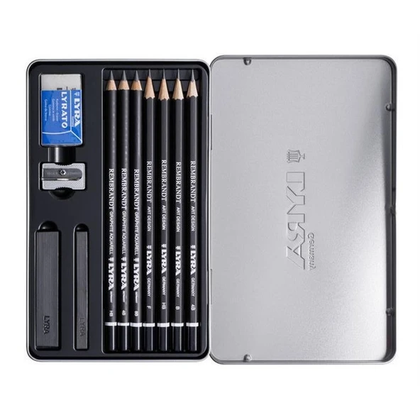 Lyra Rembrandt Graphite Dereceli Kalem Seti 11 Parça 9b-H - Resim 2