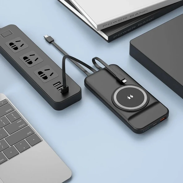 PowerBoost MAG 120B 10000mAh 15W Magsafe 22.5W Siyah Kablosuz Taşınabilir Şarj Cihazı Powerbank - 3