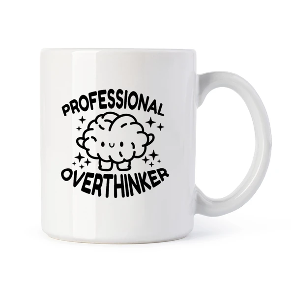 CBT Overthinker Baskılı Tasarım Kupa ürün görseli 1