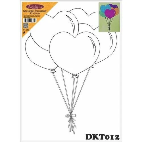 DKT012 desenli tuval kompozit boyama 25x35 cm ürün görseli