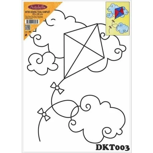 DKT003 desenli tuval kompozit boyama 25x35 cm ürün görseli