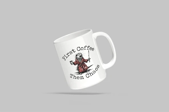 CBT First Coffe Then Choas Baskılı Kupa - 1