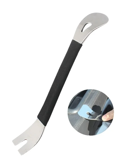 Paslanmaz Çelik Trim Sökme Çift Uçlu Kapı Paneli Klips Sökücü Aparat Levye - 3