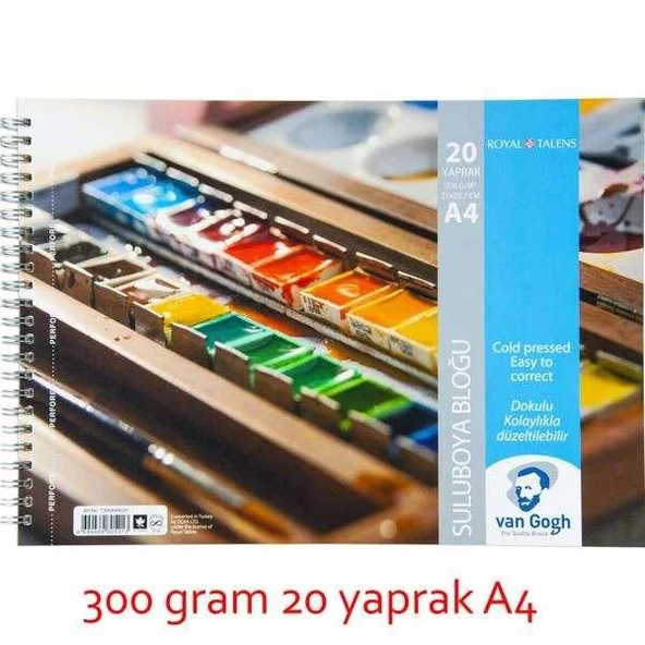 Talens suluboya bloğu 300 Gr - A4 -20 Yaprak Spiralli DEFTER ürün görseli