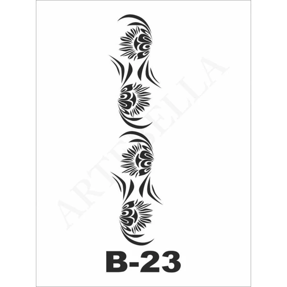 B-23 Artebella Stencil 10x20 Cm ürün görseli