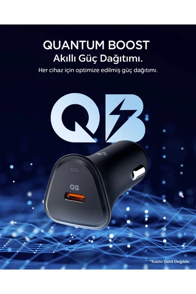Spigen 30W USB-C Araç içi Hızlı Şarj Aleti Samsung PPS Güç Adaptörü  Type-C PD 3.0 EV301 - ACP08699 - 7