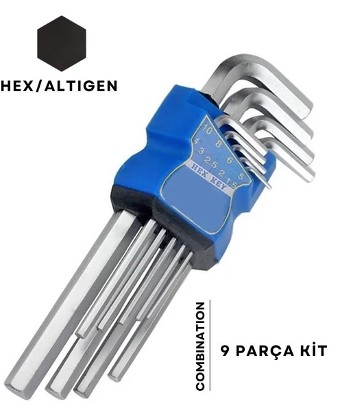 TransForMacion Altıgen Combination 9 Parça Alyan Seti ürün görseli