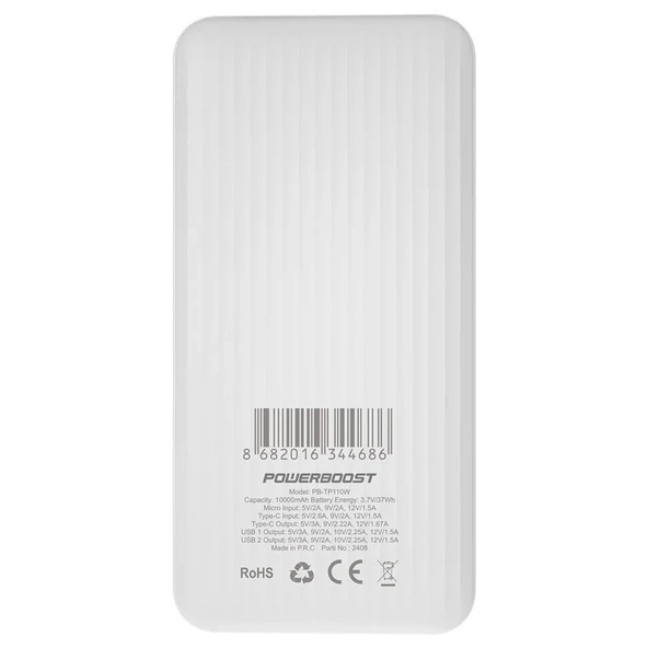 PowerBoost PRIME 110W 10000mAh PD20W Type-C HSC22.5W Beyaz Taşınabilir Şarj Cihazı Powerbank - 3